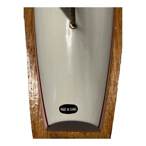 VTG Bermuda Storm Wooden Sailboat Model Bosun Boats Red White Sails Nautical Dec - Picture 4 of 7